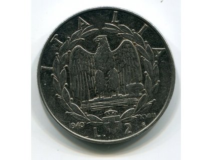 ITÁLIE. 2 lire 1940/nemagnet.