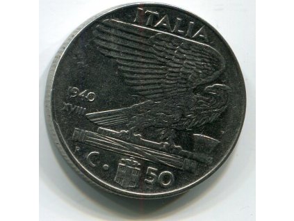 ITÁLIE. 50 centesimi 1940/nemagnet.
