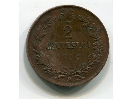 ITÁLIE. 2 centesimi 1906.