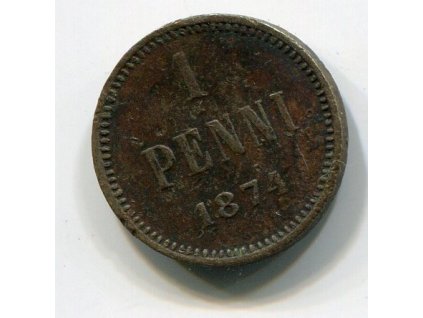 FINSKO pod Ruskem. 1 penni 1874.