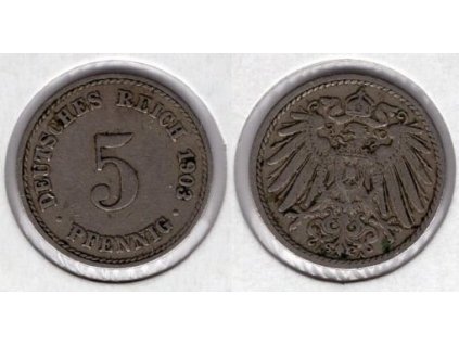 NĚMECKO. 5 Pfennig 1903/A.