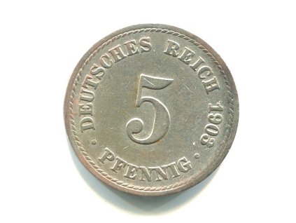 NĚMECKO. 5 Pfennig 1903/A.