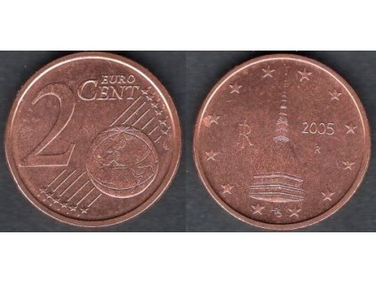 ITÁLIE. 2 cents 2005.