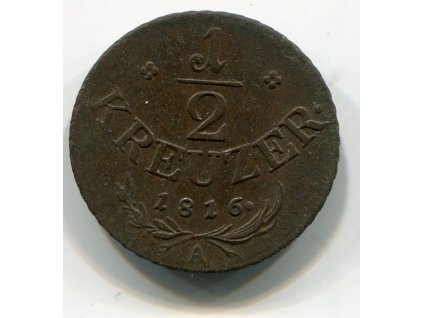 František II. 1/2 Kreuzer 1816/A.