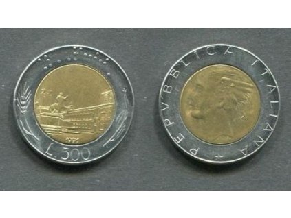 ITÁLIE. 500 lire 1991. KM-111