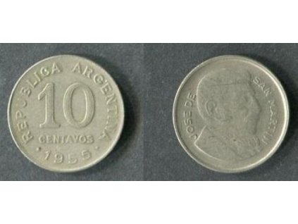 ARGENTINA. 10 centavos 1955