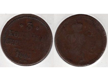 RUSKO. 3 kopějky 1841/EM