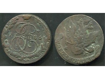 RUSKO. 5 kopějek 1786/KM