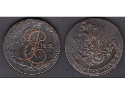 RUSKO. 5 kopějek 1782/KM