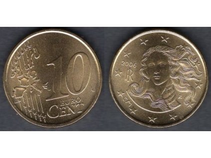 ITÁLIE. 10 cents 2006.