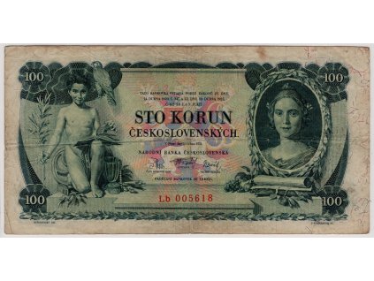 ČESKOSLOVENSKO. 100 korun 1931. Série Lb. Nov. 23b.