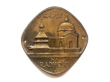 RADHOŠŤ. Kaple. Štítek na hůl.