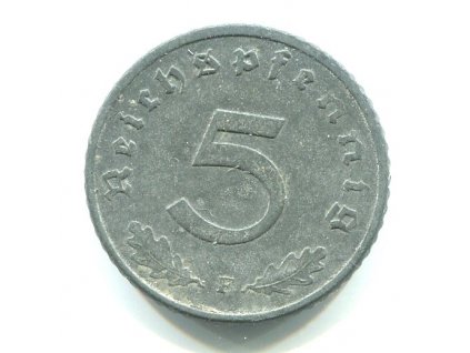 NĚMECKO. 5 Pfennig 1942/F.