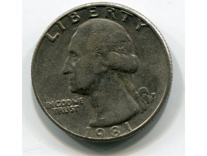 USA. 1/4 dollar 1981/P.