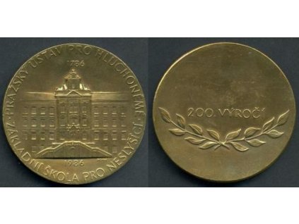 Pražský ústav pro hluchoněmé. Základní škola pro neslyšící. 200 výročí. 1786 - 1886. Autor: RONAI