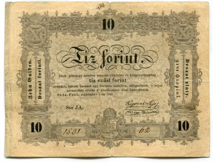 František-Josef I. 10 forint 1848.