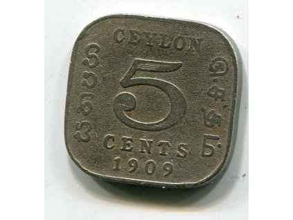 CEYLON. 5 cents 1909.