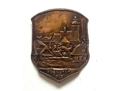 FRENŠTÁT p. R. Štítek na hůl.