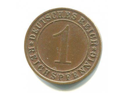 NĚMECKO. 1 Reichspfennig 1936/D.