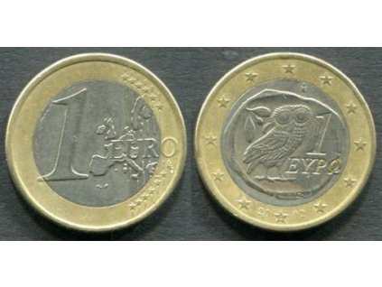 ŘECKO. 1 euro 2002.