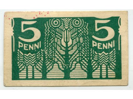 ESTONSKO. 5 penni (1919)