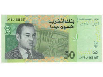 MAROKO. 50 dirhams 2002.