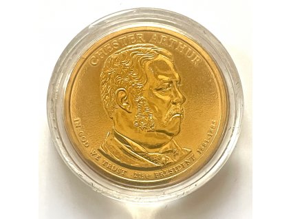 USA. 1 dollar 2012/D. 21. president. Chester Arthur. Pozlacený.