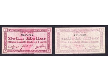ŠUMPERK / Mährisch Schönberg. 10 Heller 1914.