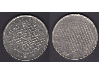 BELGIE. 20 francs 1932. Otisk deformačního razidla.