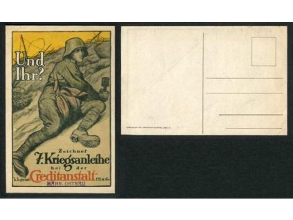 Zeichnet 7. Kriegsanleihe bei der k.k. pr.-östr. Creditanstalt (Mähr.Ostrau).