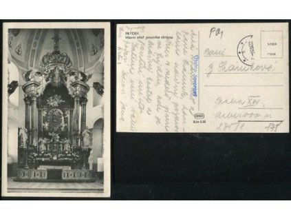 FRÝDEK. Hlavní oltář poutního chrámu. 1956.