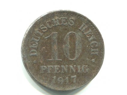 NĚMECKO. 10 Pfennig 1917/G.
