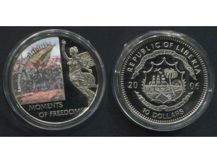 LIBÉRIE. 10 dollars 2006. American civil War 1861 - 1865.