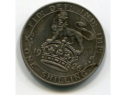 VELKÁ BRITÁNIE. 1 shilling 1926. Ag.