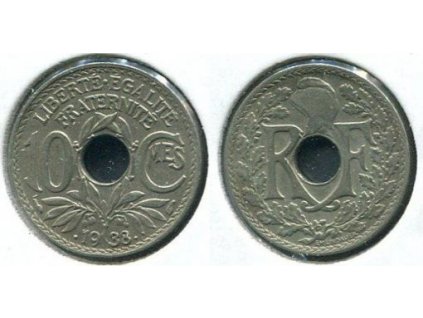 FRANCIE. 10 centimes 1938.