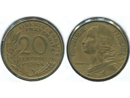 FRANCIE. 20 centimes 1974.