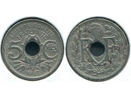 FRANCIE. 5 centimes 1917.