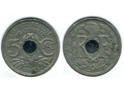 FRANCIE. 5 centimes 1936.