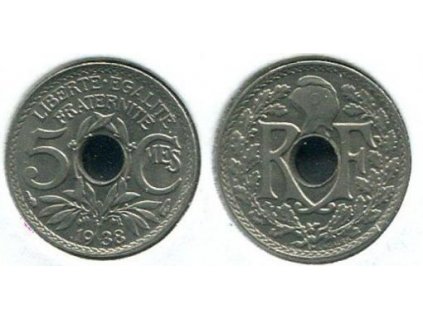 FRANCIE. 5 centimes 1938.