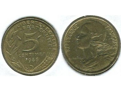 FRANCIE. 5 centimes 1986.