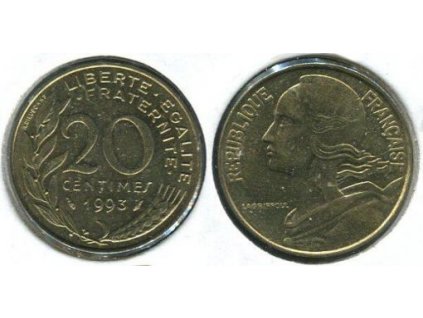 FRANCIE. 20 centimes 1993.