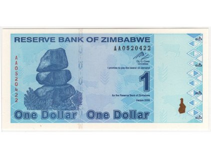 ZIMBABWE. 1 dollar 2009.