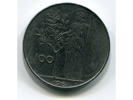 ITÁLIE. 100 lire 1961.