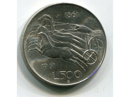 ITÁLIE. 500 lire 1961. Ag.
