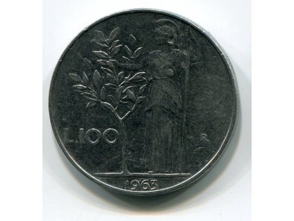 ITÁLIE. 100 lire 1963.