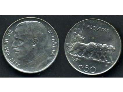 ITÁLIE. 50 centesimi 1921.