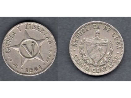 KUBA. 5 centavos 1961. KM-11.3