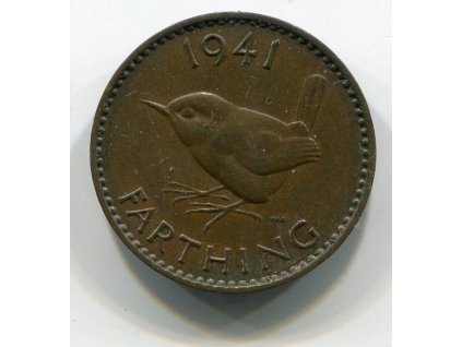 VELKÁ BRITÁNIE. 1 farthing 1941.