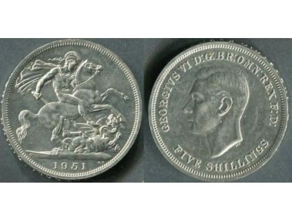 Velká Británie. 1 crown 1951.