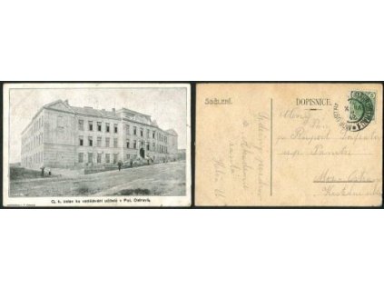 SLEZSKÁ OSTRAVA. C. k. ústav ku vzdělávní učitelů v Pol. Ostravě. 1907.